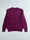 Polo Ralph Lauren Burgundy V-Neck Merino Wool Sweater – Slim Fit (M)