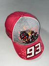Marc Márquez #93 Official MotoGP Cap – Red & Grey, Cartoon Rider Graphic (Adjustable)