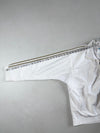 Vintage Adidas White Beige Stripe Track Jacket (L/XL)