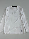 Nike Pro Combat White Compression Long Sleeve Top (M)
