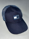Tommy Jeans Flag Patch Navy Mesh Trucker Cap (Adjustable)