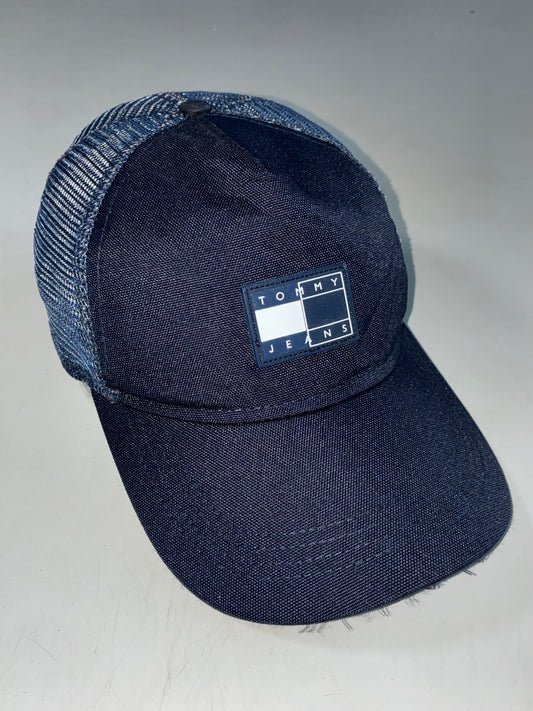 Tommy Jeans Flag Patch Navy Mesh Trucker Cap (Adjustable)