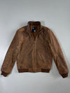 Solid Distressed Leather Jacket (M)