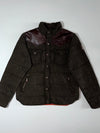 Vintage Trailwear by Penfield Herringbone Tweed & Leather Quilted Jacket (M)