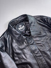 Unkut Premium Gear Black Leather Bomber Jacket (XL)