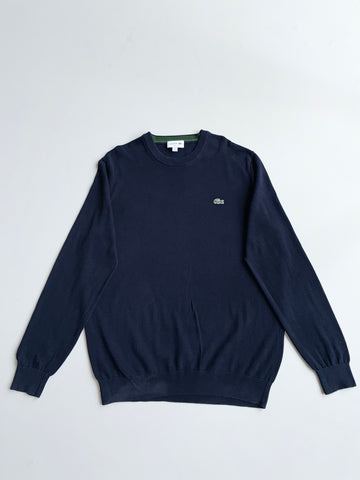 Lacoste Navy Classic Fit Knit Sweater | Size (L)