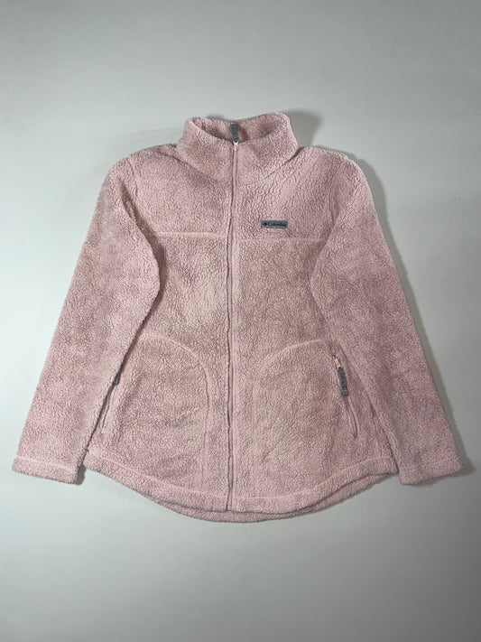 Columbia Sherpa Fleece Full-Zip Jacket – Blush Pink Women’s (L)