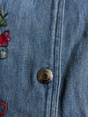 Vintage Coldwater Creek Embroidered Patchwork Denim Jacket women’s (XL)