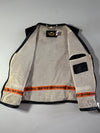 Vintage Harley-Davidson Racing #64 Leather Trim Biker Vest (XL)