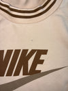 Nike | Cream Brown Striped Sweatshirt | (XL)