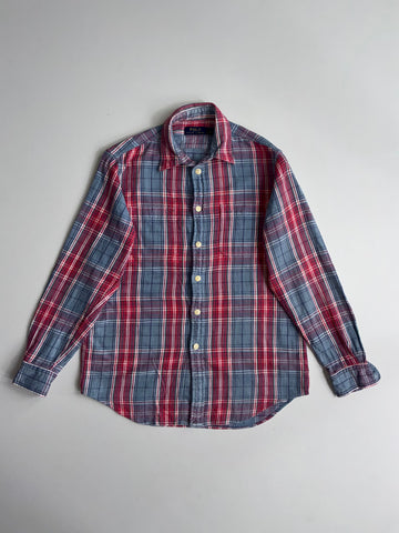 Polo Ralph Lauren Plaid Flannel Shirt – Blue/Red  Heavy (M)
