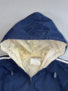 Vintage 90s Adidas Trefoil 3-Stripe Quilted Hooded Jacket(Xl)