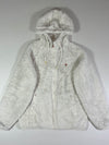 Fila White Sherpa Hooded Zip Jacket (M)