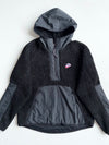 Nike Sportswear Heritage Black Sherpa Half Zip Hoodie (M)