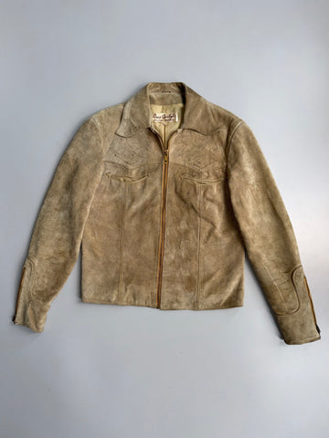 ZSuper Premium Original Heavy Pure Sued Leather Jacket (S/M)