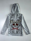 Miami Ink Grey Skull & Roses Tattoo Hoodie (S)