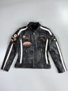 Vintage American Classic Distressed Leather Moto Racing Jacket (S)