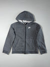 Nike Club Fleece Full Zip Hoodie – Heather Grey (S)