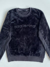 Applerind Fuzzy Fleece Crewneck Sweatshirt – Black (M)