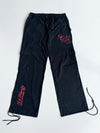 Ed Hardy x Urban Outfitters Black embroidered Cargo Elastic Pants (W: 32, L:41)
