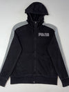 Puma Colorblock Full-Zip Hoodie – Black & Heather Grey (M)