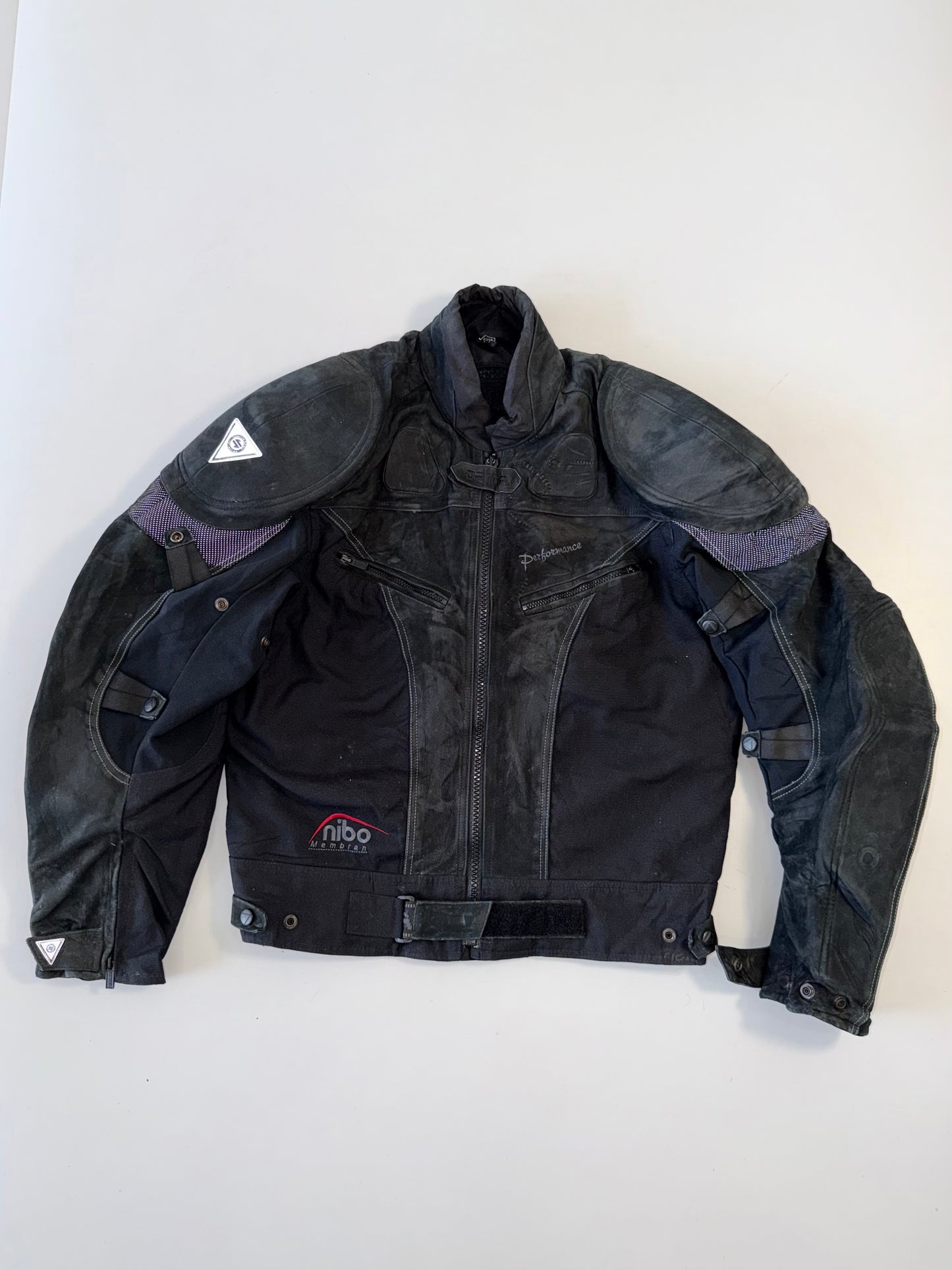 !                                                                                                                                                                                        Ultra Premium (PADDED) Original sued Leather Riding Jacket (RARE) (XL)