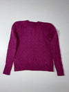 Polo Ralph Lauren | Cable Knit Sweater Magenta | (XXS)