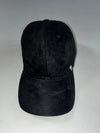 Minimal Black Faux Suede Cap with Metal Stud Detail (Adjustable)