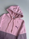 Puma Retro Colourblock Pink & Mauve Pullover Hoodie(S)