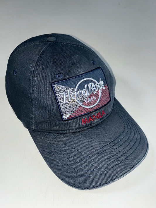 Hard Rock Cafe Manila Philippines Flag Patch Navy Cap (Adjustable)