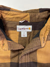 Carhartt Brown Buffalo Plaid Fleece-Lined Shirt Jacket (XL)