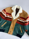 Vintage Southwestern Aztec Suede Leather Jacket (M/L)