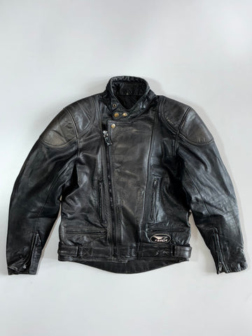 Targa CE Impact-Protected Heavy Leather Motorcycle Jacket (M)