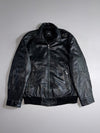 Garant Genuine Leather Bomber Jacket – Black, Ribbed Hem (XL/2XL)