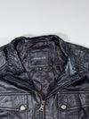 Gabba | Black Leather Jacket – Quilted Shoulder Four Pocket | (S/M)