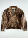 Vintage Brown Leather Jacket (2XL)