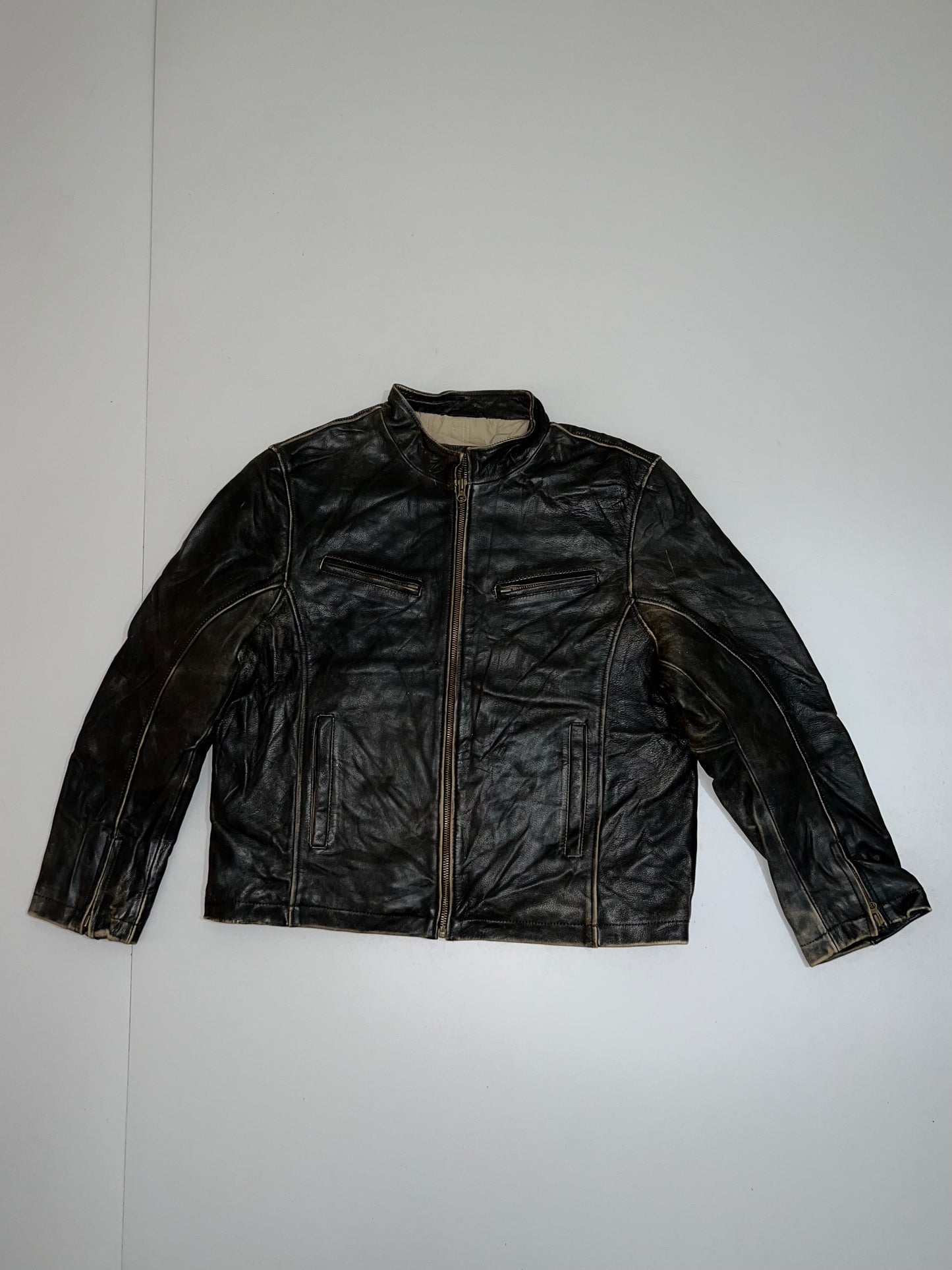 ZSuper Premium Original Leather *STRUCTURE Rare Jacket (L)