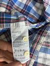 Tommy Hilfiger Blue White Plaid Check Short Sleeve Shirt (XL)