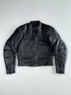 Vintage Hein Gericke Black Leather Motorcycle Racing Jacket (S)