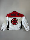 Vintage  Y2K Moto Racing Jacket “Limited Edition” Patch White Red Colourblock (L)