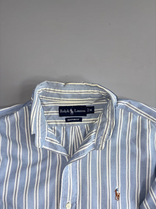 Polo Ralph Lauren | Striped Custom Fit Oxford Shirt | Blue/White (M)