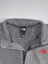 The North Face Full Zip Fleece Jacket Grey  Men’s, embroidered logo, drawstring hem (2XL)