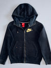 Nike Sportswear | Gold Swoosh Full-Zip Hoodie | Black (S)