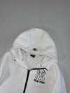 MLB New York Yankees White Sherpa-Lined Zip Hoodie – Embroidered NY Logo (S)