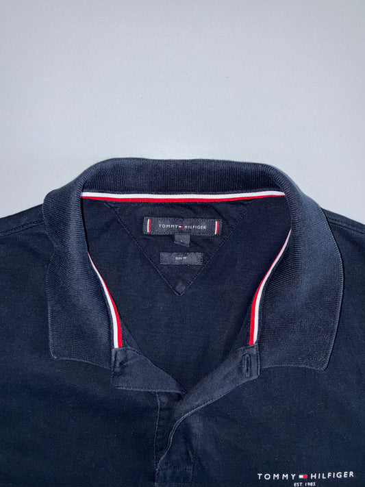 Tommy Hilfiger Navy Polo | Tipped Collar (L)