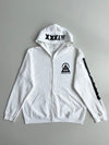 CKKN&RK | White Graphic Zip-Up Hoodie | (XL)
