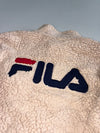 Fila Beige Sherpa Fleece Zip-Up Jacket (M)
