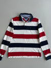 Tommy Hilfiger Bold Stripe Long Sleeve Rugby Polo T-Shirt (M)
