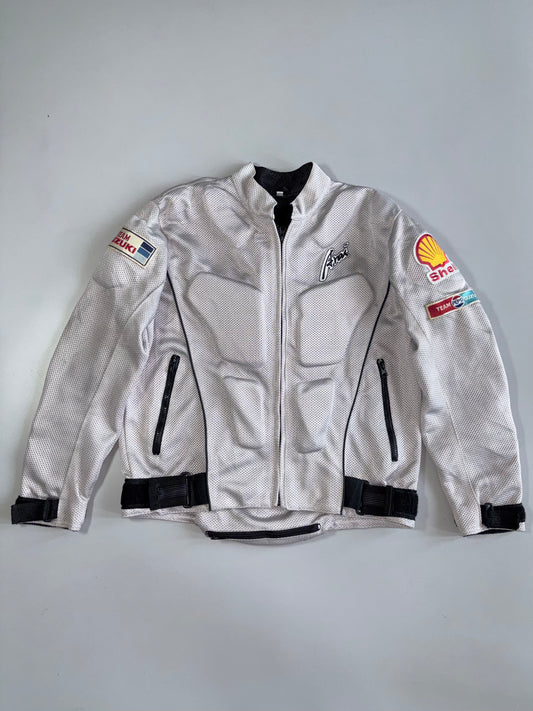 Aran Team Suzuki Shell Sponsor Patch Full-Mesh Armored Moto Jacket Light Paded (M)