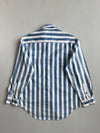 Vintage 90s GAP Blue & White Bold Stripe Cotton Shirt(M)